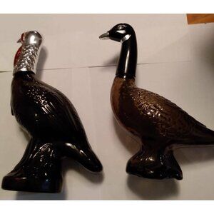Avon 2 Vintage Decanters Bottles Rooster and Canada Goose